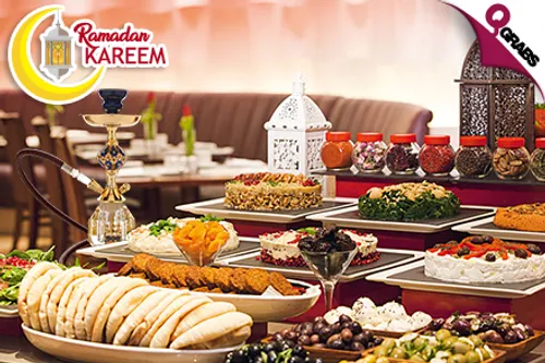 From QR80 Enjoy Delicious Iftar Buffet for TWO OR Suhoor from the À la Carte Menu - with or without Shisha in West Bay! (Up to QR260 Value)